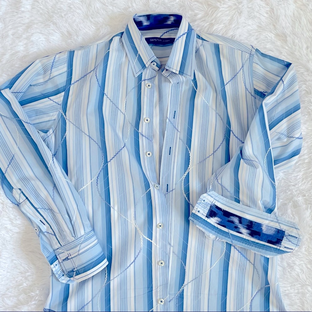 Designer Georg Roth Los Angeles Long Sleeve Button Down Rare Y2K